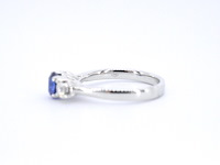 Gouden ring met natuurlijke diamant en een blauwe saffier - afbeelding 11 van  11