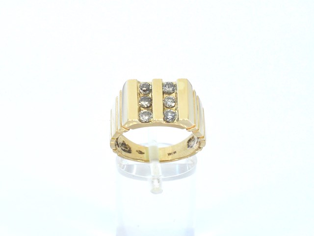 Gouden ring met natuurlijke diamanten - afbeelding 3 van  10