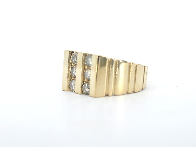 Gouden ring met natuurlijke diamanten - afbeelding 9 van  10