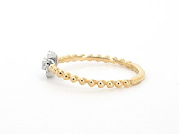 Gouden ring met natuurlijke geslepen briljant diamanten - afbeelding 4 van  8