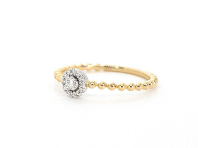 Gouden ring met natuurlijke geslepen briljant diamanten - afbeelding 5 van  8