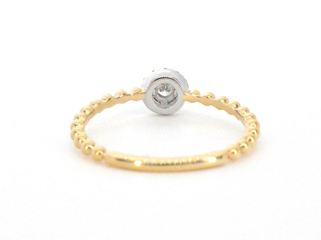 Gouden ring met natuurlijke geslepen briljant diamanten - afbeelding 7 van  8