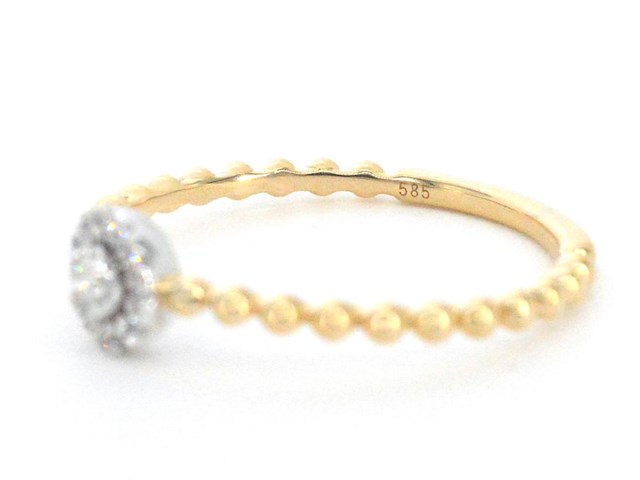 Gouden ring met natuurlijke geslepen briljant diamanten - afbeelding 8 van  8