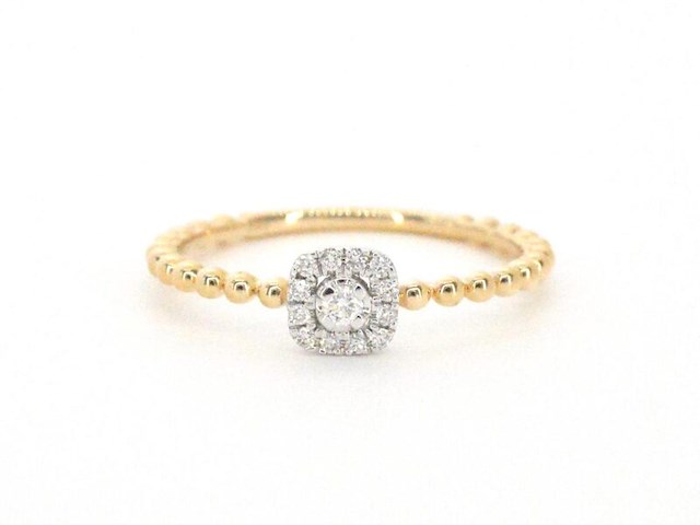 Gouden ring met natuurlijke geslepen briljant diamanten - afbeelding 7 van  10
