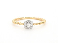 Gouden ring met natuurlijke geslepen briljant diamanten - afbeelding 7 van  10