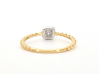 Gouden ring met natuurlijke geslepen briljant diamanten - afbeelding 8 van  10