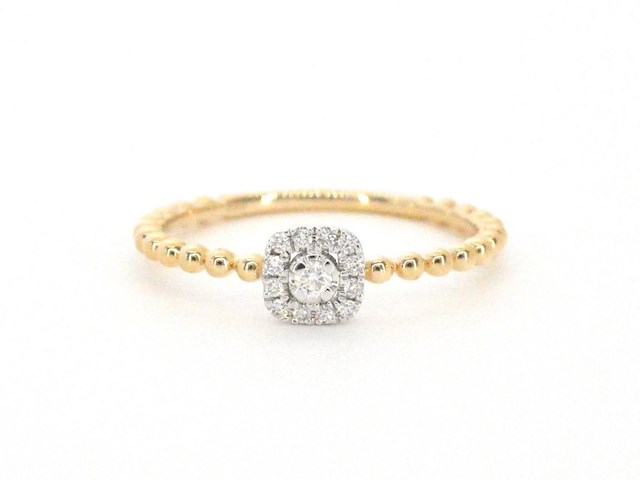 Gouden ring met natuurlijke geslepen briljant diamanten - afbeelding 7 van  10