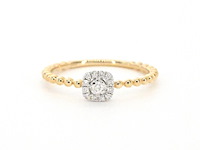 Gouden ring met natuurlijke geslepen briljant diamanten - afbeelding 7 van  10