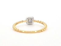Gouden ring met natuurlijke geslepen briljant diamanten - afbeelding 8 van  10