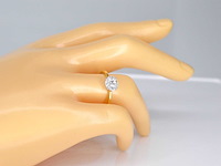 Gouden ring met prinses en marquise diamanten - afbeelding 2 van  6