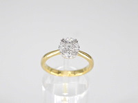 Gouden ring met prinses en marquise geslepen natuurlijke diamanten - afbeelding 6 van  6