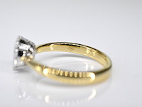 Gouden ring met prinses en marquise geslepen natuurlijke diamanten - afbeelding 4 van  5