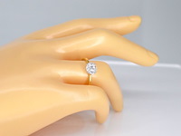 Gouden ring met prinses en marquise geslepen natuurlijke diamanten - afbeelding 2 van  7