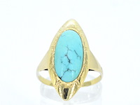 Gouden ring met turquoise