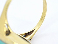 Gouden ring met turquoise - afbeelding 5 van  7