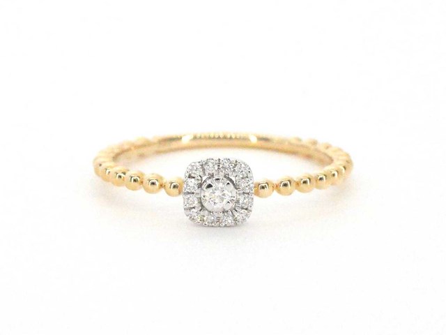 Gouden ring natuurlijke briljant geslepen diamanten - afbeelding 7 van  9