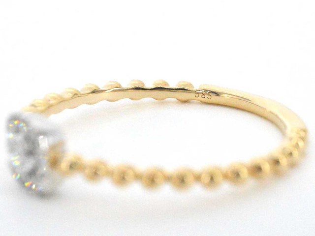 Gouden ring natuurlijke briljant geslepen diamanten - afbeelding 9 van  9