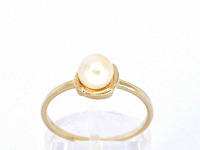 Gouden ring parel - afbeelding 1 van  10