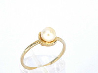 Gouden ring parel - afbeelding 5 van  10