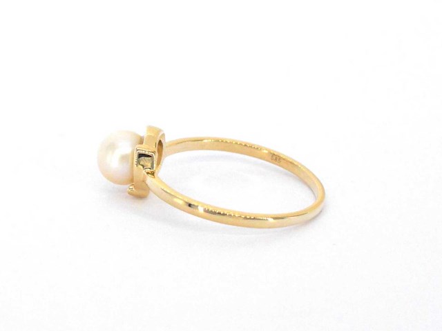 Gouden ring parel - afbeelding 6 van  10