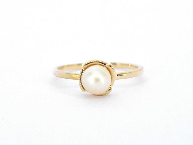 Gouden ring parel - afbeelding 7 van  10