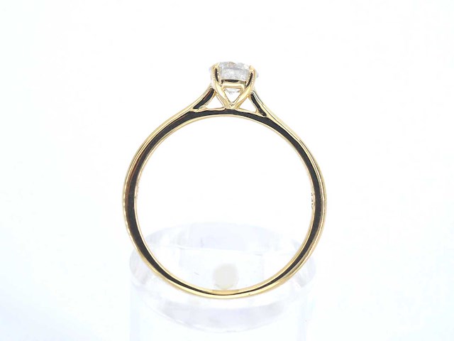 Gouden ring solitair met natuurlijke briljant geslepen diamanten - afbeelding 3 van  11