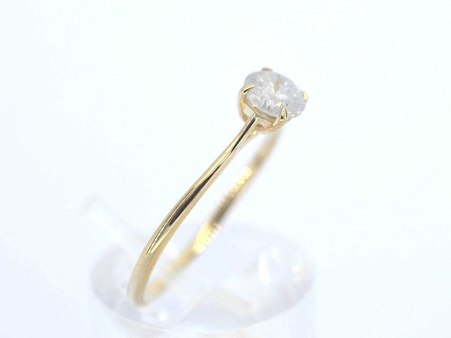 Gouden ring solitair met natuurlijke briljant geslepen diamanten - afbeelding 6 van  11