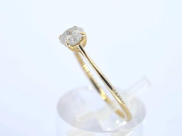 Gouden ring solitair met natuurlijke briljant geslepen diamanten - afbeelding 7 van  11