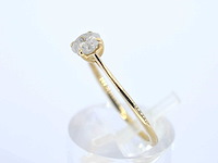 Gouden ring solitair met natuurlijke briljant geslepen diamanten - afbeelding 7 van  11