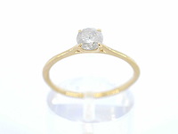 Gouden ring solitair met natuurlijke briljant geslepen diamanten - afbeelding 8 van  11