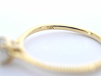 Gouden ring solitair met natuurlijke briljant geslepen diamanten - afbeelding 10 van  11