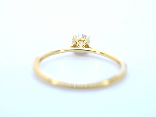 Gouden ring solitair met natuurlijke briljant geslepen diamanten - afbeelding 6 van  8