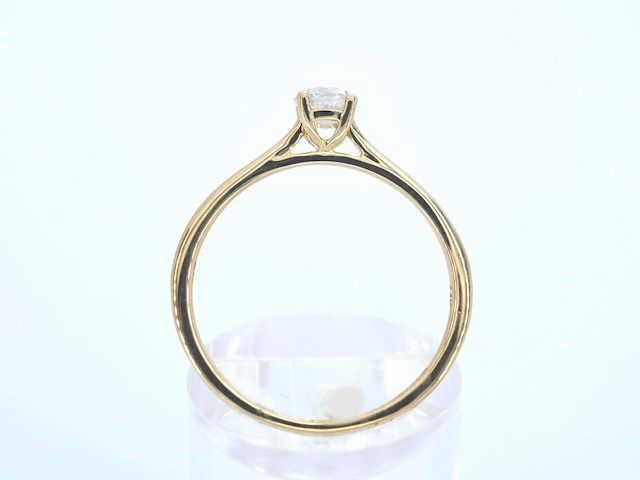 Gouden ring solitair met natuurlijke briljant geslepen diamanten - afbeelding 8 van  8