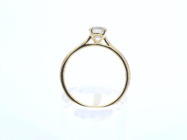 Gouden ring solitair met natuurlijke briljant geslepen diamanten - afbeelding 2 van  12