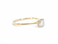 Gouden ring solitair met natuurlijke briljant geslepen diamanten - afbeelding 7 van  12