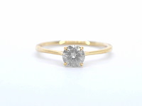 Gouden ring solitair met natuurlijke briljant geslepen diamanten - afbeelding 8 van  12