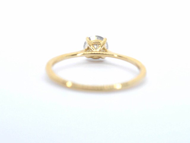 Gouden ring solitair met natuurlijke briljant geslepen diamanten - afbeelding 9 van  12