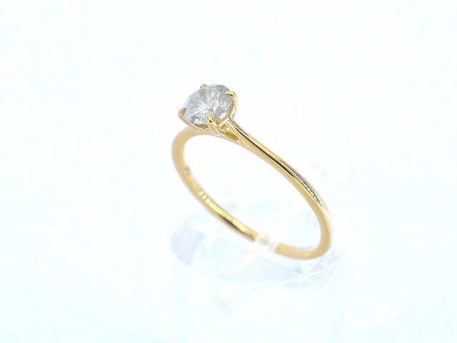 Gouden ring solitair met natuurlijke briljant geslepen diamanten - afbeelding 11 van  12