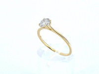 Gouden ring solitair met natuurlijke briljant geslepen diamanten - afbeelding 11 van  12