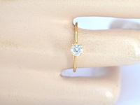 Gouden ring solitair met natuurlijke briljant geslepen diamanten - afbeelding 4 van  11
