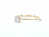 Gouden ring solitair met natuurlijke briljant geslepen diamanten - afbeelding 5 van  11