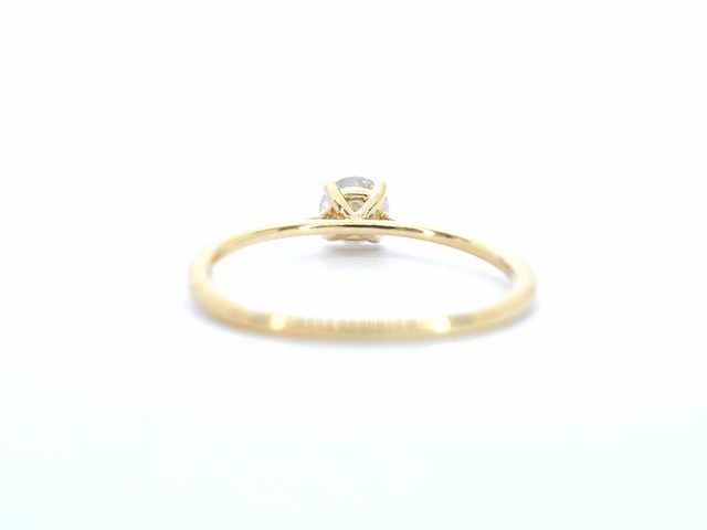 Gouden ring solitair met natuurlijke briljant geslepen diamanten - afbeelding 7 van  11