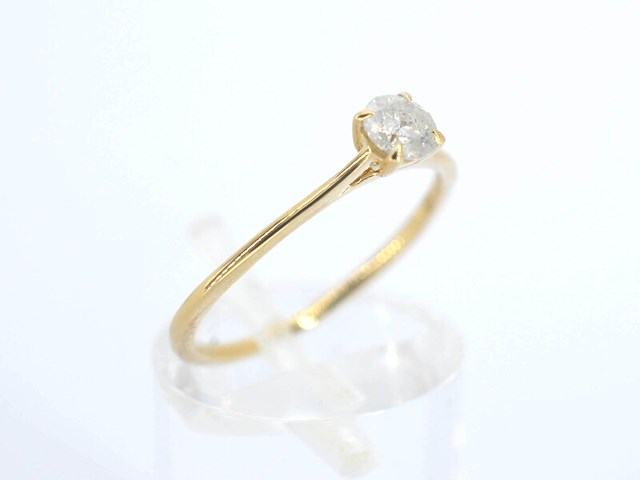 Gouden ring solitair met natuurlijke briljant geslepen diamanten - afbeelding 9 van  11