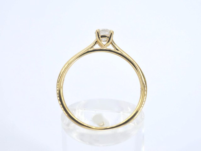 Gouden ring solitair met natuurlijke briljant geslepen diamanten - afbeelding 11 van  11