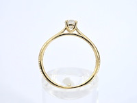 Gouden ring solitair met natuurlijke briljant geslepen diamanten - afbeelding 11 van  11