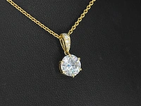 Gouden solitair hanger diamant 2.00 ct - afbeelding 2 van  7