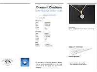 Gouden solitair hanger met briljant 1.50 carat - afbeelding 3 van  6