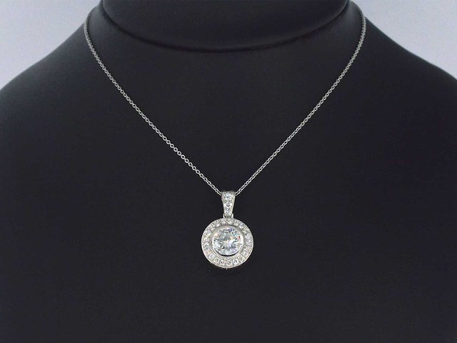 Gouden solitair hanger met diamanten 1.50 carat - afbeelding 2 van  8