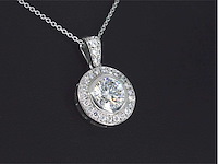 Gouden solitair hanger met diamanten 1.50 carat - afbeelding 4 van  8