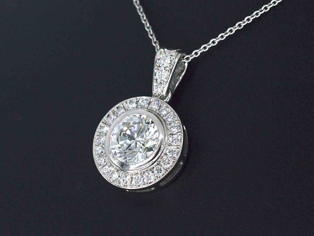 Gouden solitair hanger met diamanten 1.50 carat - afbeelding 5 van  8